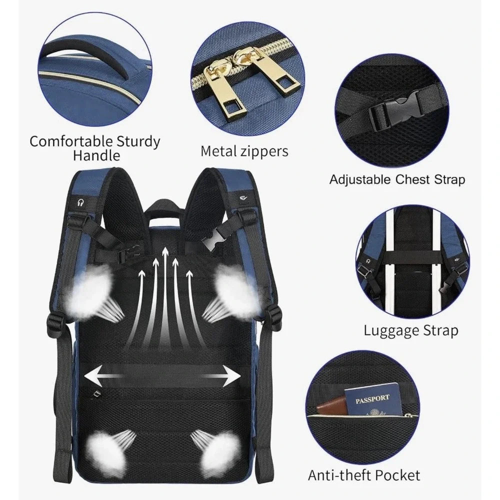 LTINVECK‎ Travel Laptop Backpack 15.6